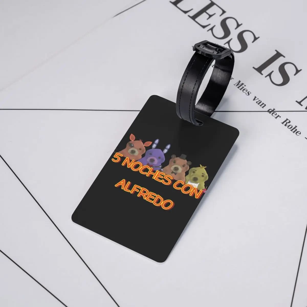5 Noche Con Alfredo Etichette per bagagli Accessori per valigie Etichetta per bagaglio da viaggio Porta etichetta ID Nome Indirizzo