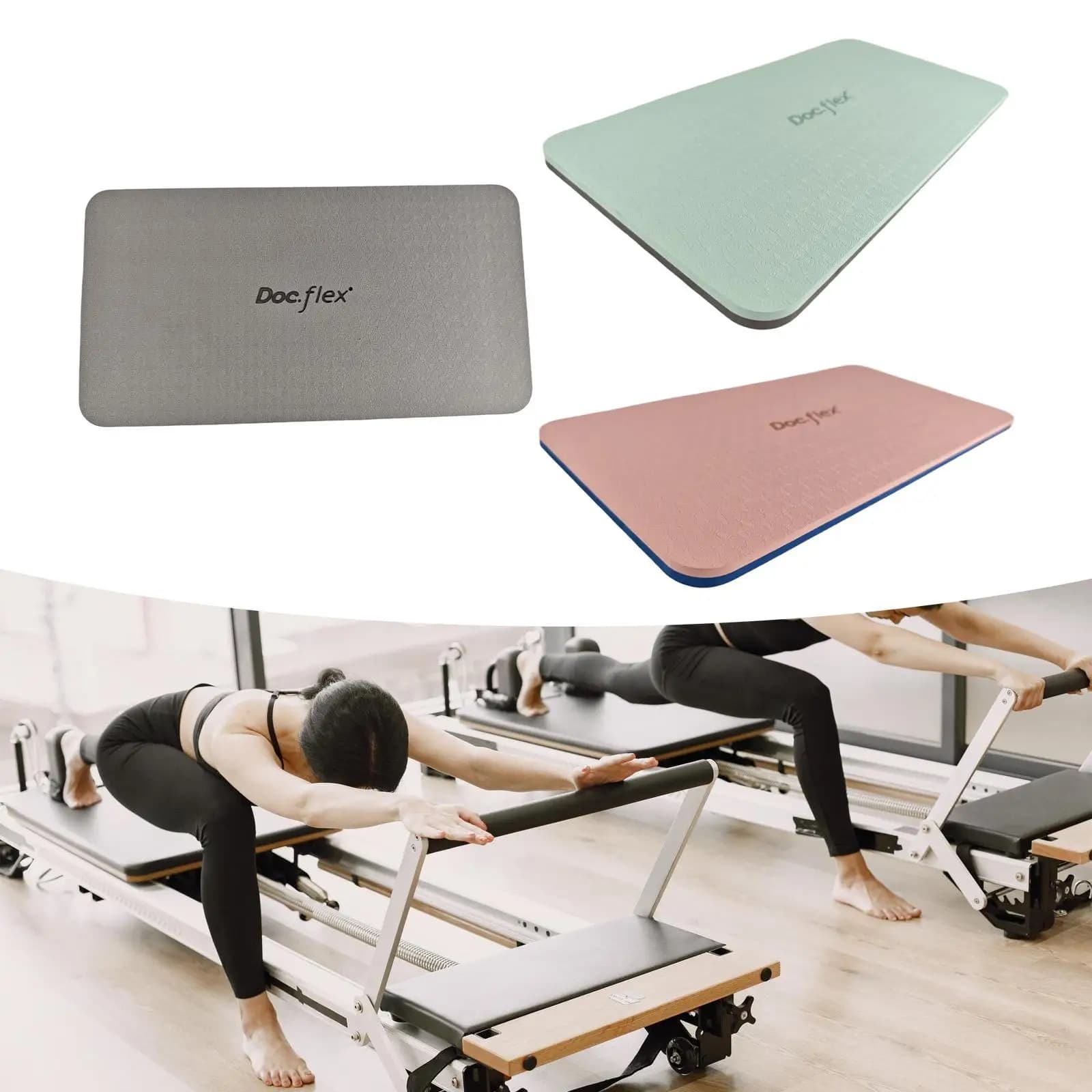 2 pezzi tappetini per pilates tappetini per pilates in ginocchio comodi ginocchiere portatili antiscivolo per yoga per allenamento in studio di viaggio allenamento indoor
