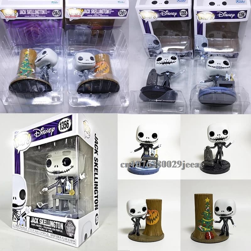 The Nightmare Before Christmas Action Figures versione Q Halloween Jack Skellington Skull Horror 1356 # 1355 # 1360 # Regali modello 1361
