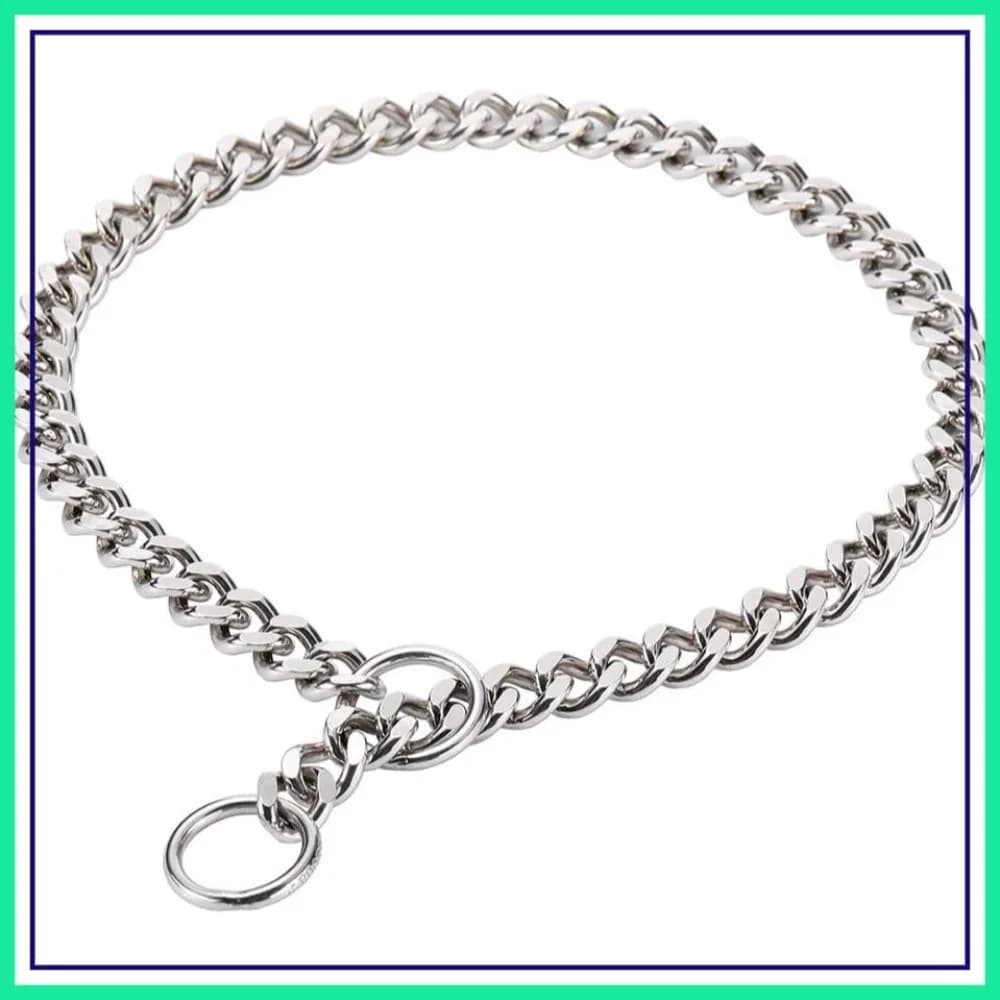 Collare a Strappo per Addestramento Cani, Acciaio Inossidabile SUS304, Lunghezza 20 Pollici, Spessore 3,0 mm