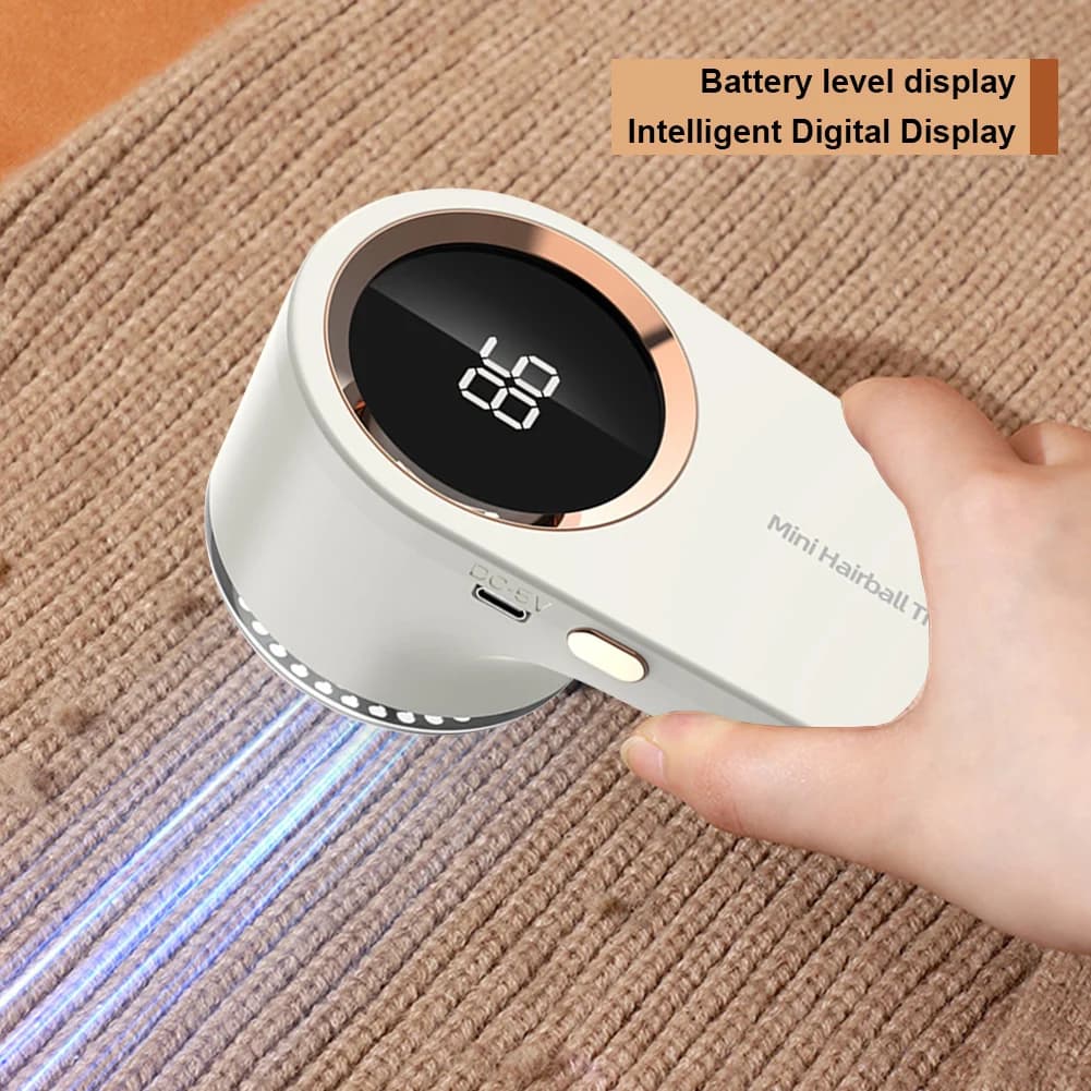 Electric Lint Remover Fabric Shaver Digital Display Electric Pellet Fluff Remover USB Rechargeable for Clothes Sweater
