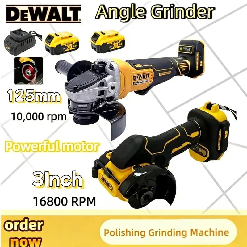 Smerigliatrice Angolare a Batteria DEWALT Professionale, Utensile Elettrico per Smerigliatura, Taglio e Lucidatura di Metallo e Pietra, 18V 20V
