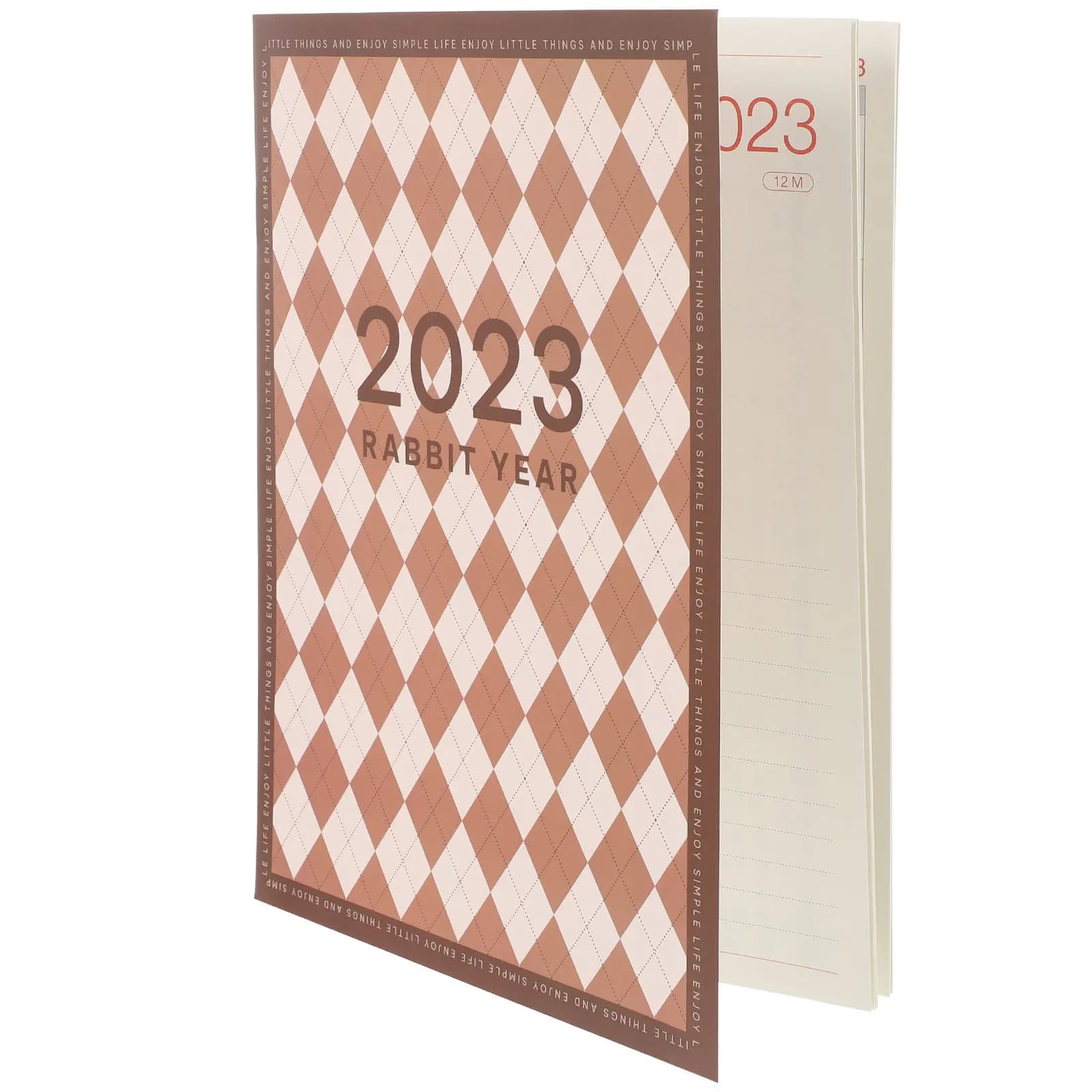 Quaderno per la gestione del tempo, copertina marrone, per studenti, pianificatore 2023, blocco note, agenda accademica, organizer, libro per appunti, pratico