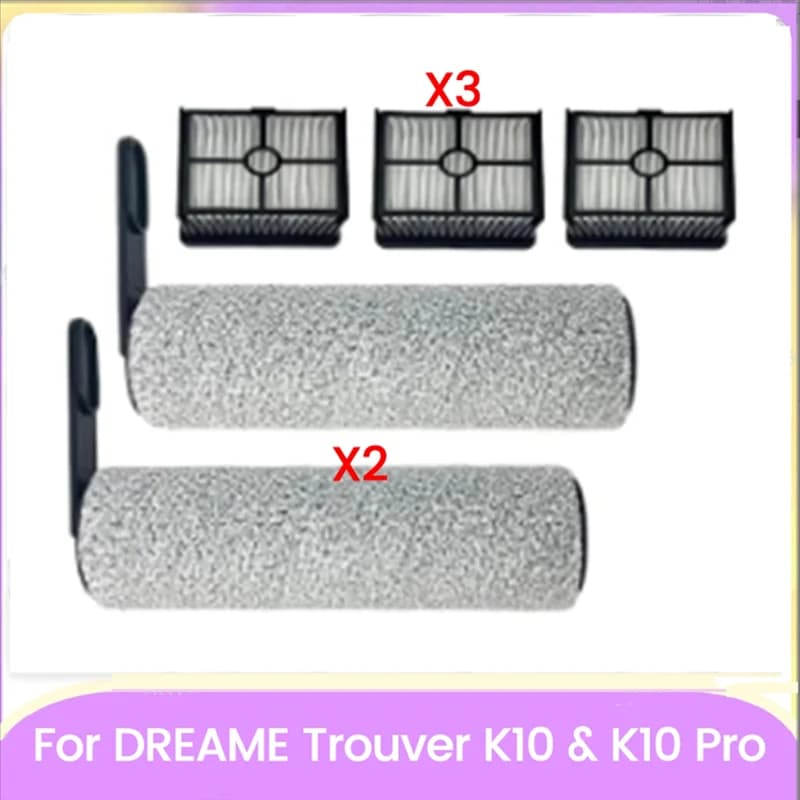FSLH 5PCS Per Dreame Trouver K10 e K10 Pro Accessori Per Aspirapolvere Spazzola Rullo e Kit Filtro Migliora L'efficienza di Pulizia