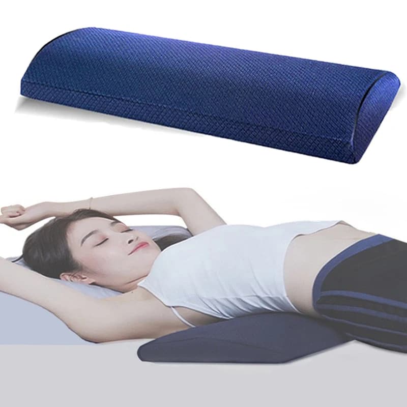 Cuscino imbottito comfort per la schiena, fodera in cotone memory foam, cuscino di supporto lombare per cuscino semi-rotolo