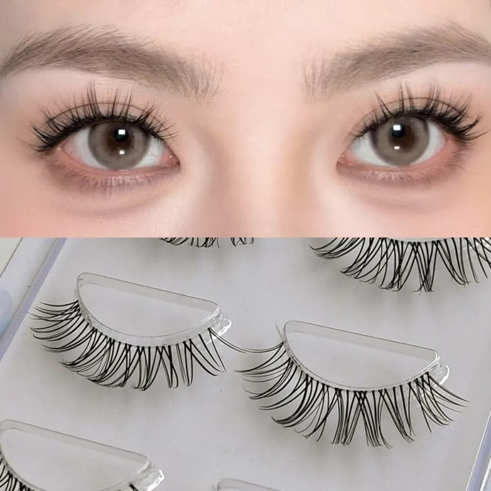 Ciglia Finte Effetto 3D Naturali e alla Moda, Ciglia Lunghe Stile Manga, Extension Ciglia Giapponesi, Ciglia Spiky per Cosplay Femminile