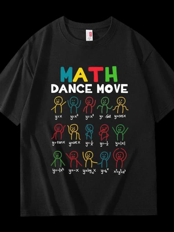 Fun Math Dance Algebra Quadratic Equation Function Summer Short Sleeve Student Pure Cotton T-Shirt Breathable Casual...
