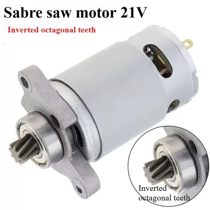 21V 8 tooth DC RS550 motor with electric saber saw, portable lithium battery electric saw