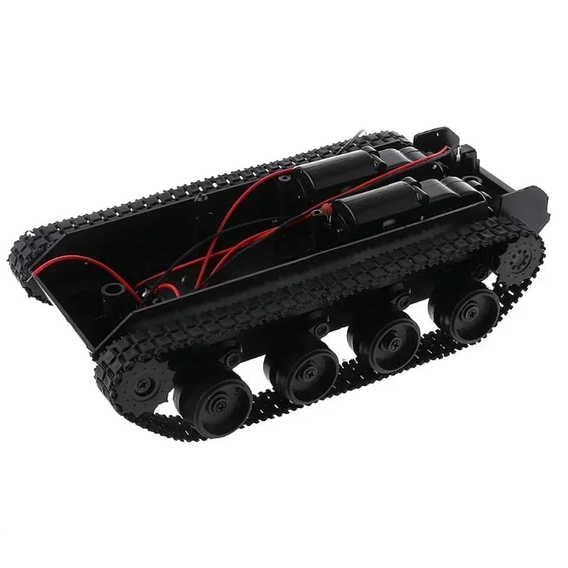 Kit Telaio per Carro Armato RC Robot Intelligente con Cingoli in Gomma per Arduino, Motore 130, Giocattoli Robot Fai-da-Te per Bambini