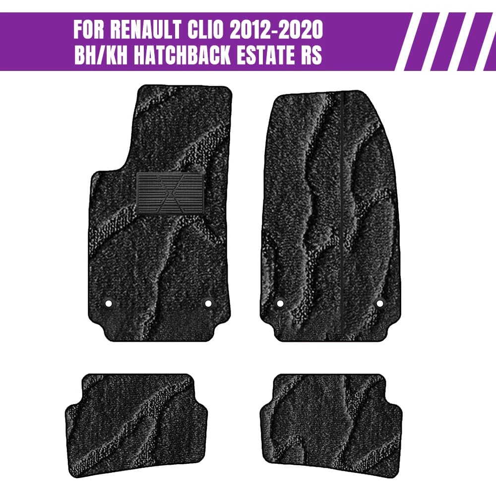 Tappetini auto per Renault Clio 2012-2020 BH/KH Hatchback Estate RS Auto-Specific Fit Tappetino auto Accessori interni