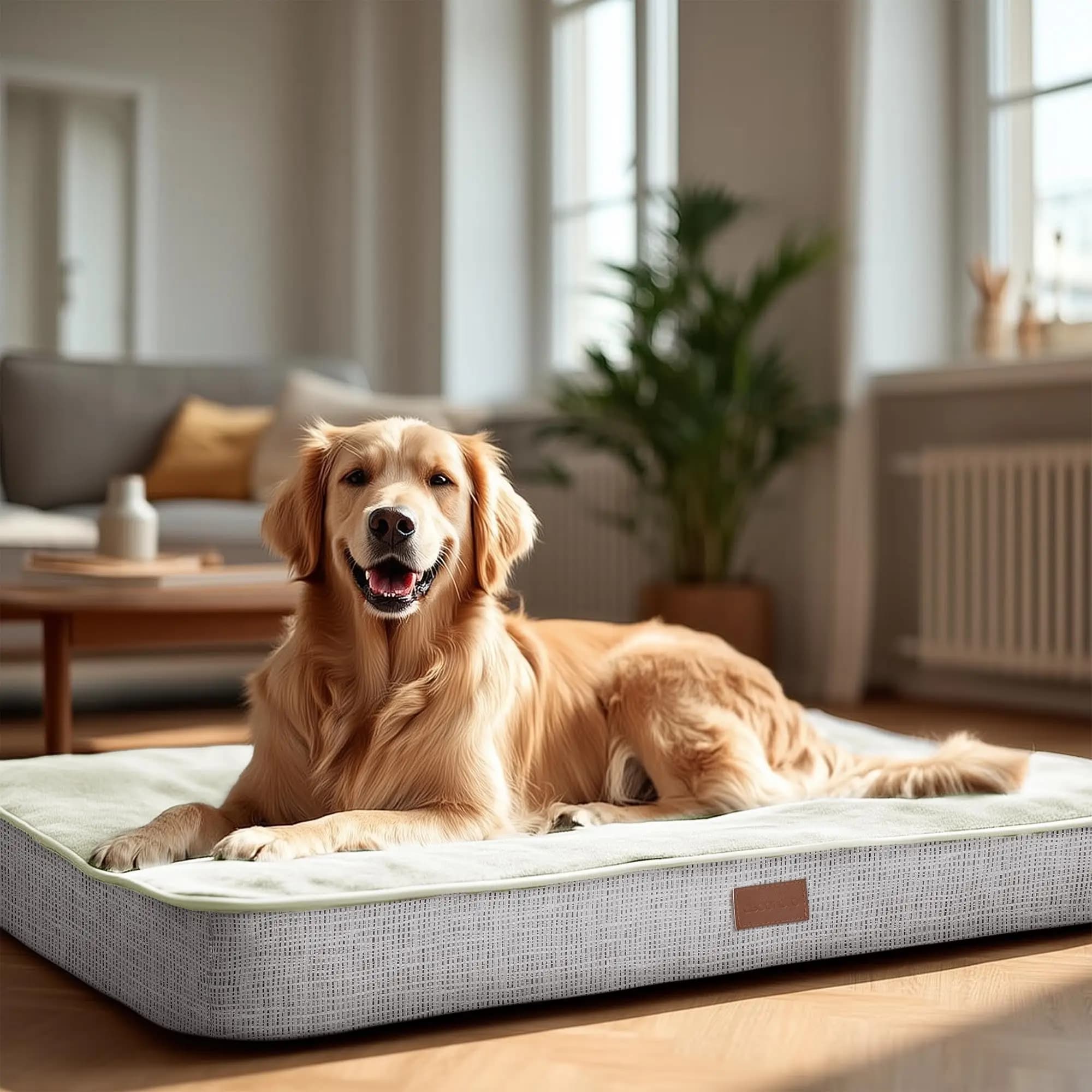 Deconovo Orthopedic Dog Bed for Medium & Large Dogs – Supportive Memory Foam with Washable Cover, Non-Slip Base – Comfort for Senior