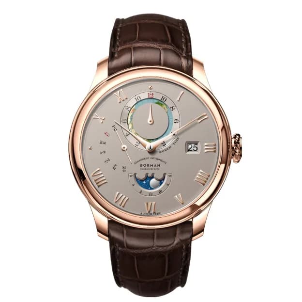 BORMAN Men's Automatic Watch 40mm Mechanical Wrist Watch 50m Waterproof Multi-quadrant sapphire Months Week Date 24 hours