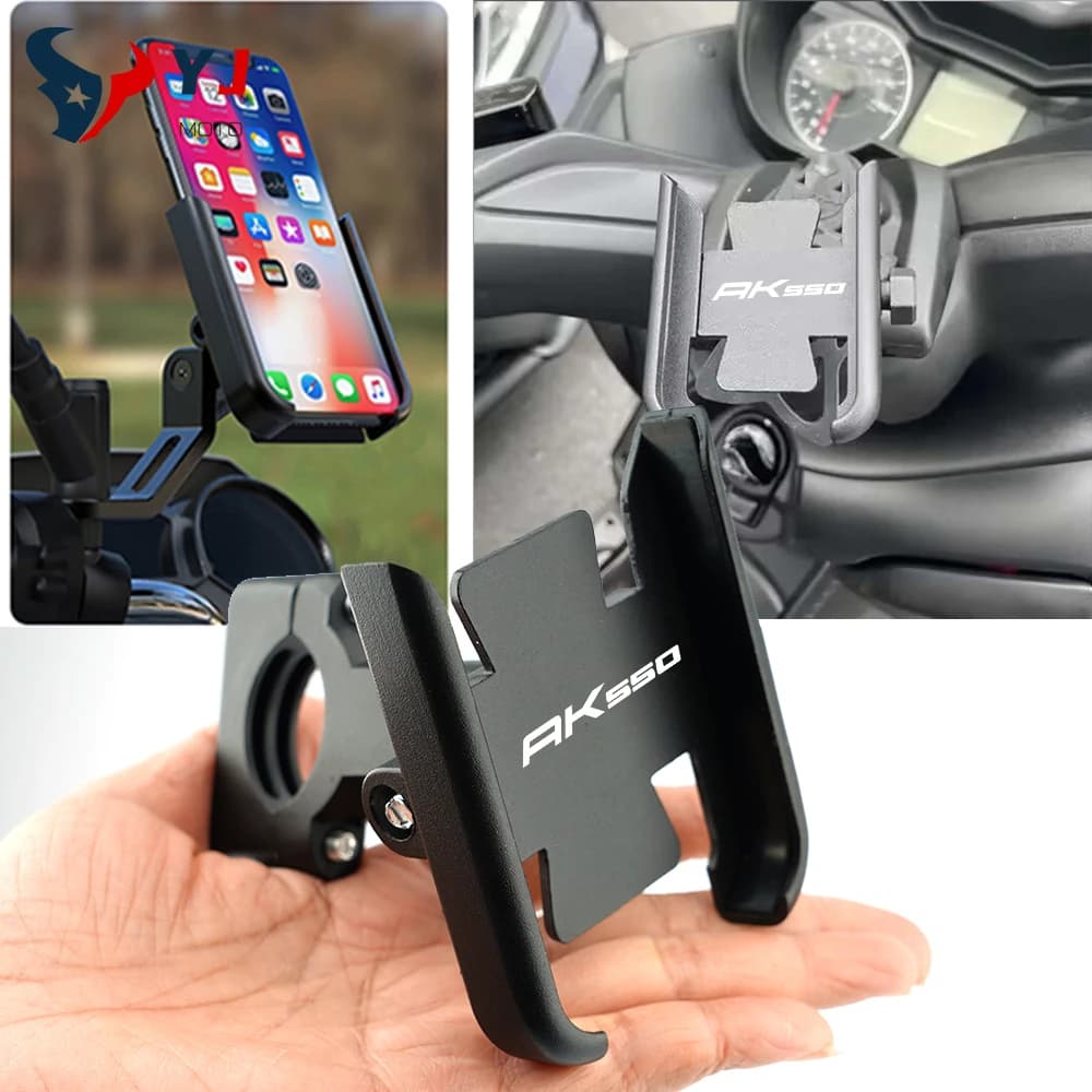 Supporto per telefono moto Staffa GPS Supporto per cellulare Specchio Supporto per manubrio per KYMCO AK550 ak550 premium AK 550 2017-2024 2025