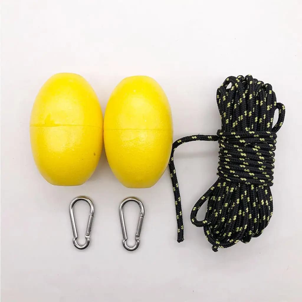 Accessorio per corda per barca in PVC galleggiante per ancoraggio per kayak, per ormeggio e protezione del kayak da pesca
