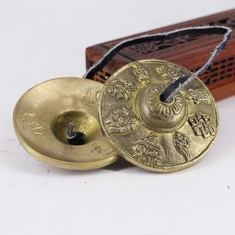 Himalayan Tingsha Bell Nepalese Copper Bell Cymbal Chime Brass Percussion Instrument Made In Traditional Meditation Crafts Bell