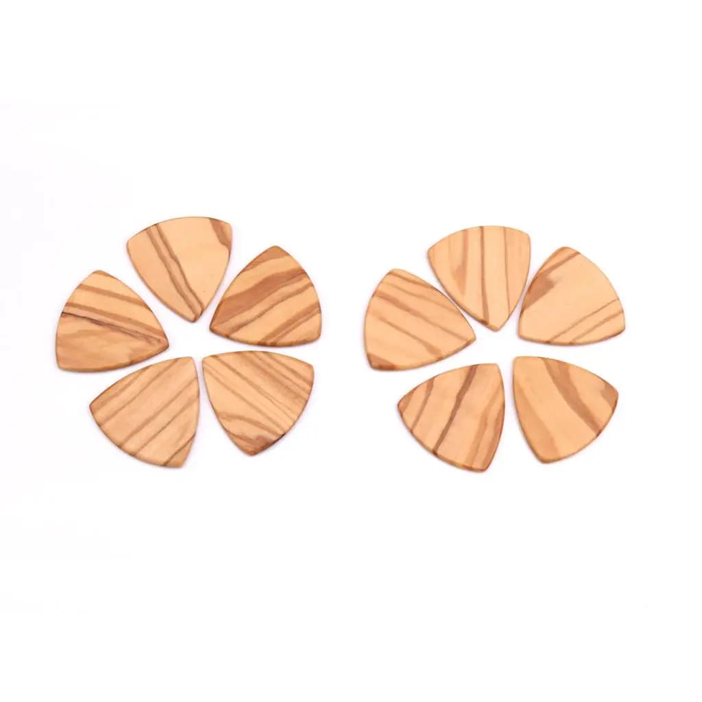 Acoustic Guitar Wooden Pick Hand Sanded Heart Shape Plectrum for Bass Mandolin Musical Instrument Use