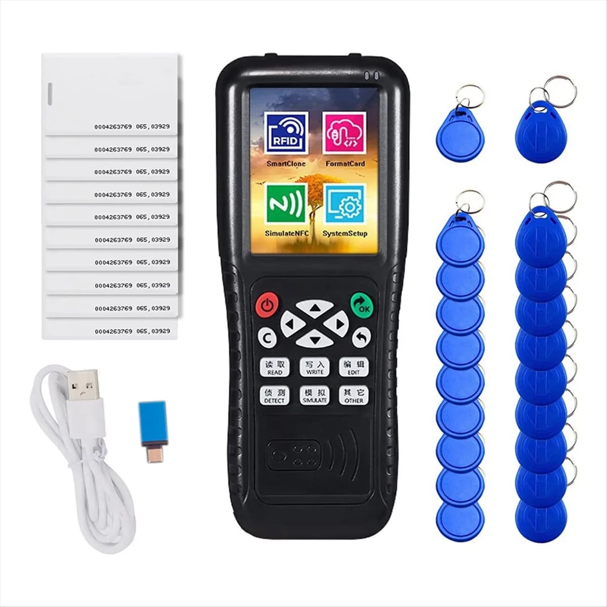 Scrittore lettore copiatrice di schede RFID NFC, copiatrice RFID per lettore di smart card NFC, versione inglese Lettore IC ID NFC ICopy X100