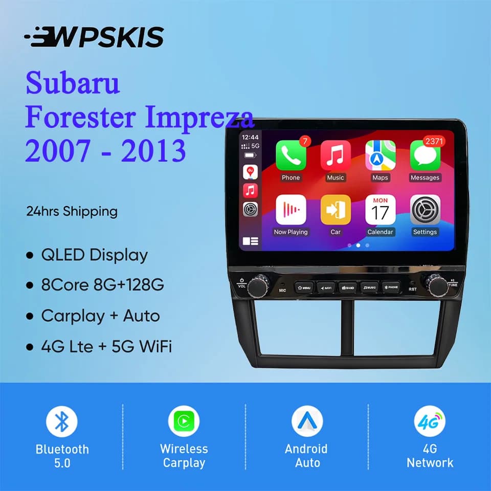 Android 14 8 + 128G Per Subaru Forester Impreza 2007 - 2013 Auto Auto Radio Stereo Multimedia Video Lettore Audio Navigazione GPS RDS