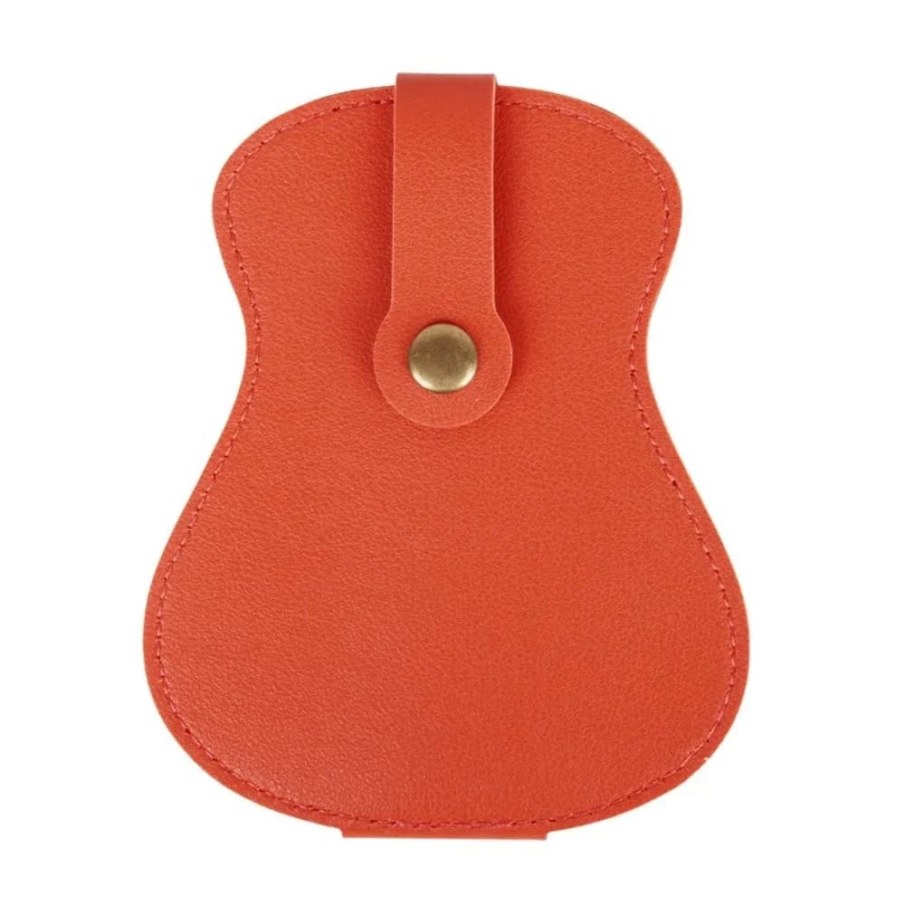 Durable PU Leather Guitar Pick Bag Guita Shape Large Capacity Picks Storage Case Exquisite Guitar Pick Holder