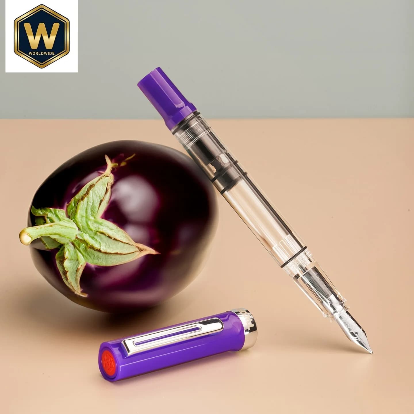 TWSBI ECO Series Taiwan Stationery Transparent Resin Pen - Brown Bronze Ink, Green EF/F Japanese Nib Calligraphy Pen Gift