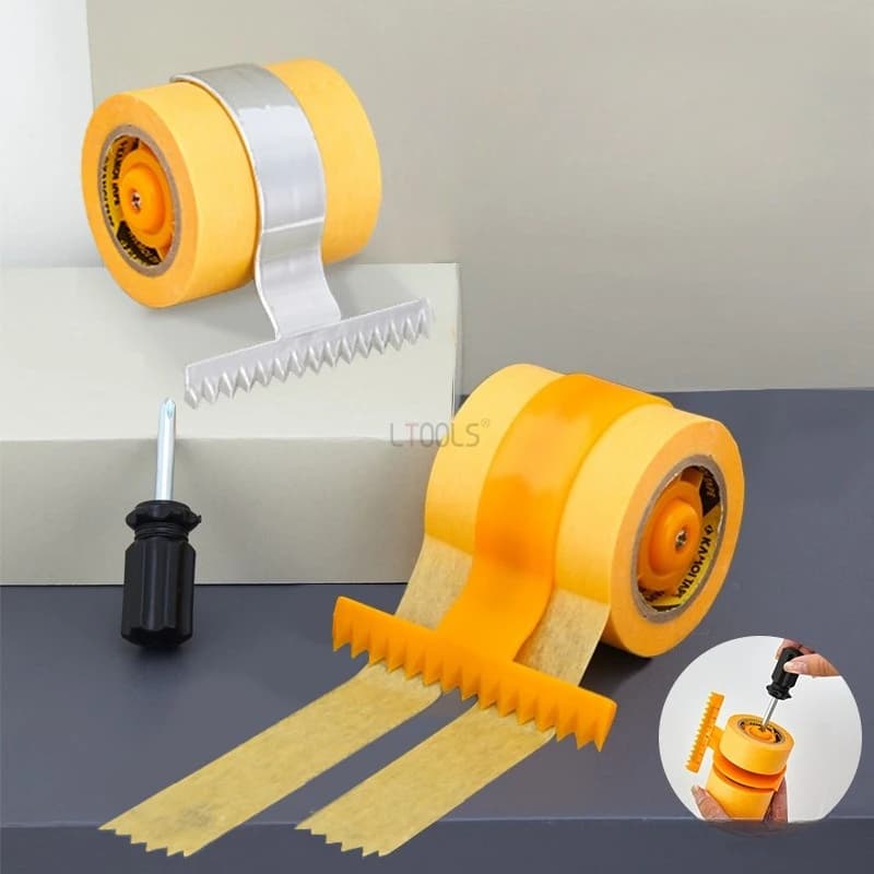 Carta per mascheratura Pittore a doppia fila Dispenser per applicatore di nastro per mascheratura Cucito di bellezza Stuccatura e incollaggio Strumento per incollare la carta