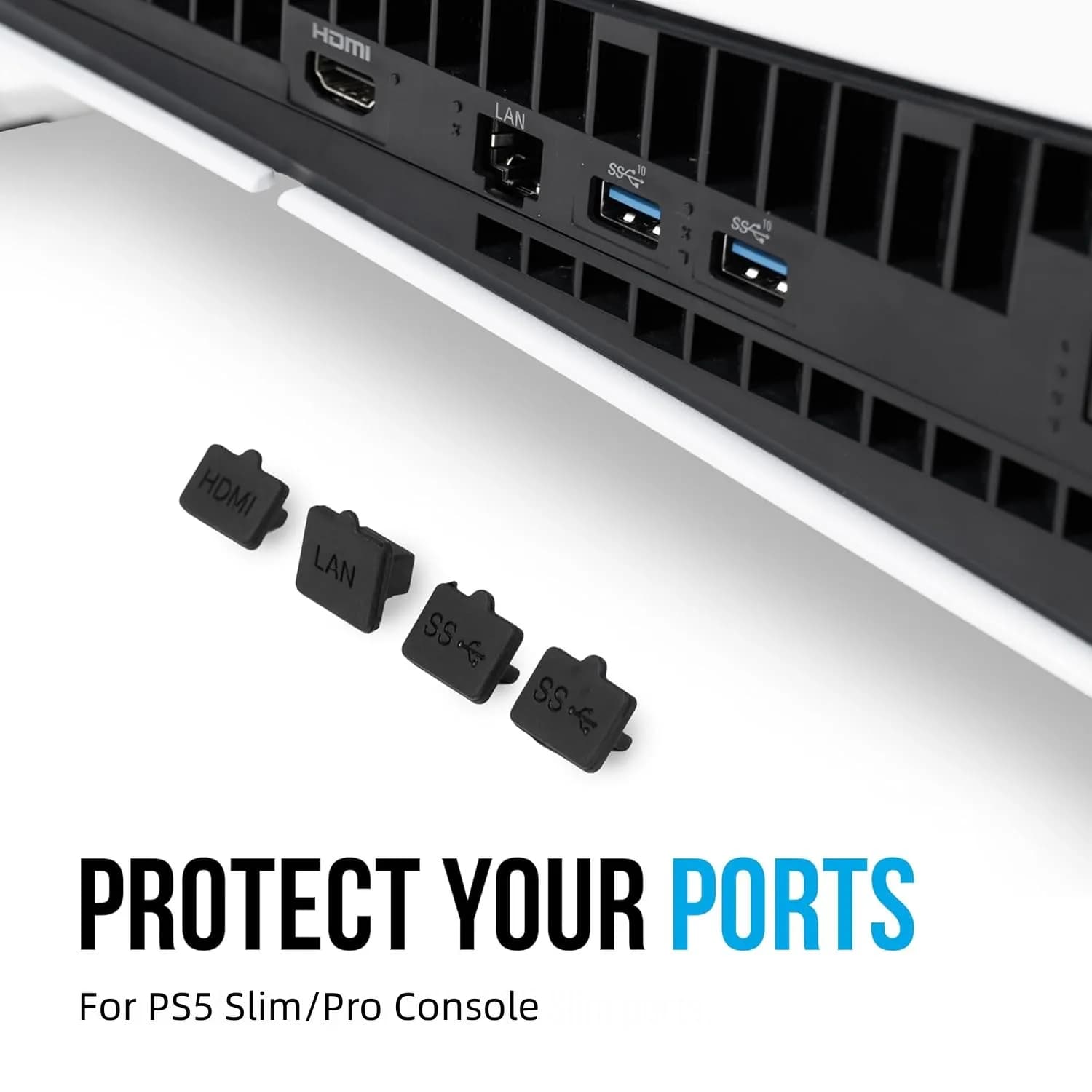 Nuovi accessori da gioco di arrivo per PS5 Pro/Slim Kit antipolvere per PS5 Slim/Pro Accessori Console di gioco Set di tappi antipolvere in silicone
