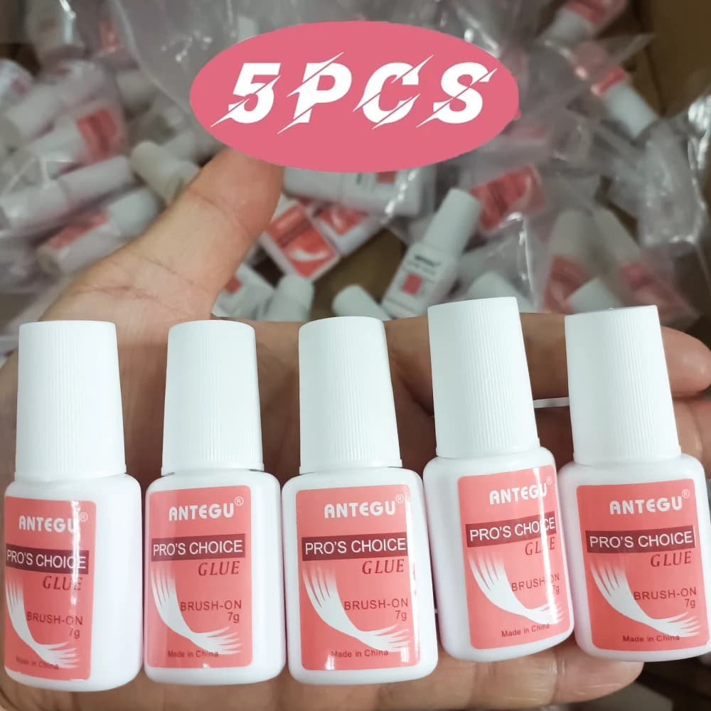 1/5PCS Colla per unghie ad asciugatura rapida Colla per strass per unghie super resistente per punte finte acriliche Colla per gel per unghie Strumenti per manicure (7 g/bottiglia)
