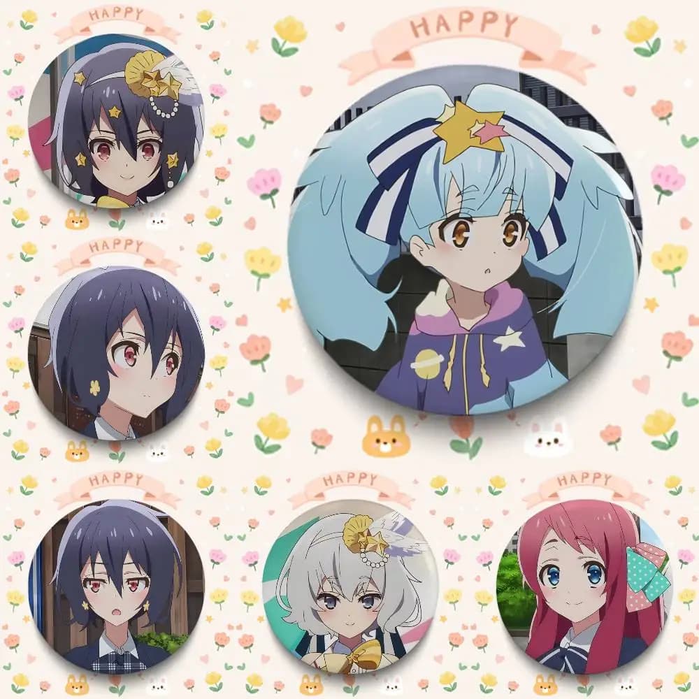 Spille Anime ZOMBIE-LAND-SAGA Rotonde da 32, 44, 58mm, Spille Artigianali a Tema Cartone Animato per Zaini, Accessori Gioiello, Spilla Creativa S
