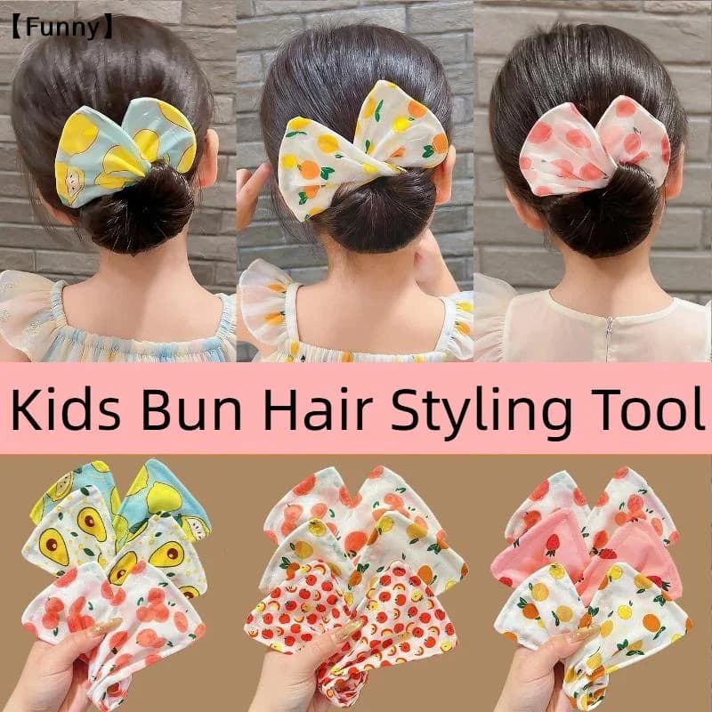 1Pcs Adjustable Headband Hair Clip Cute Hair Straightener Bow Twist Clip Hair Straightener Meatball Headband Accessory〔Funny〕