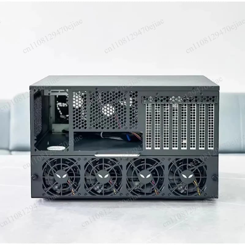 Chassis NAS a 12 Bay con Scheda Madre ATX e Alimentatore - Server di Archiviazione AIO per Imprese, 8 Slot di Espansione PCIe a Piena Altezza