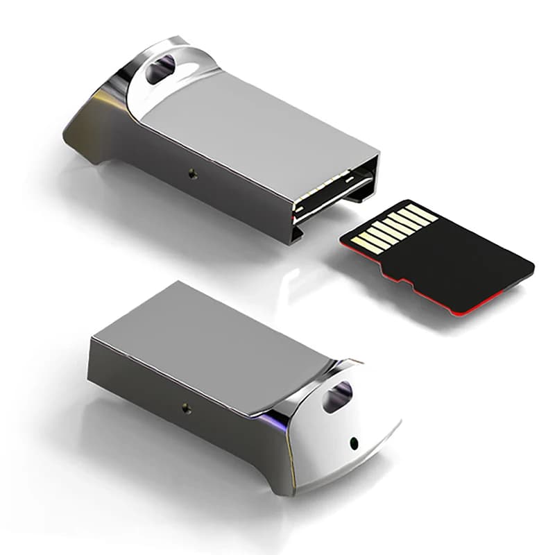 Adattatore per lettore di schede di memoria Mini USB 3.0 in alluminio per computer portatile TF Micro SD