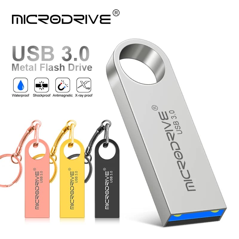 Chiavetta USB 3.0 in metallo 128 GB 256 GB 512 GB disco flash Nuovo arrivo Pendrive 32 GB 64 GB USB Flash USB Disco chiavetta di memoria
