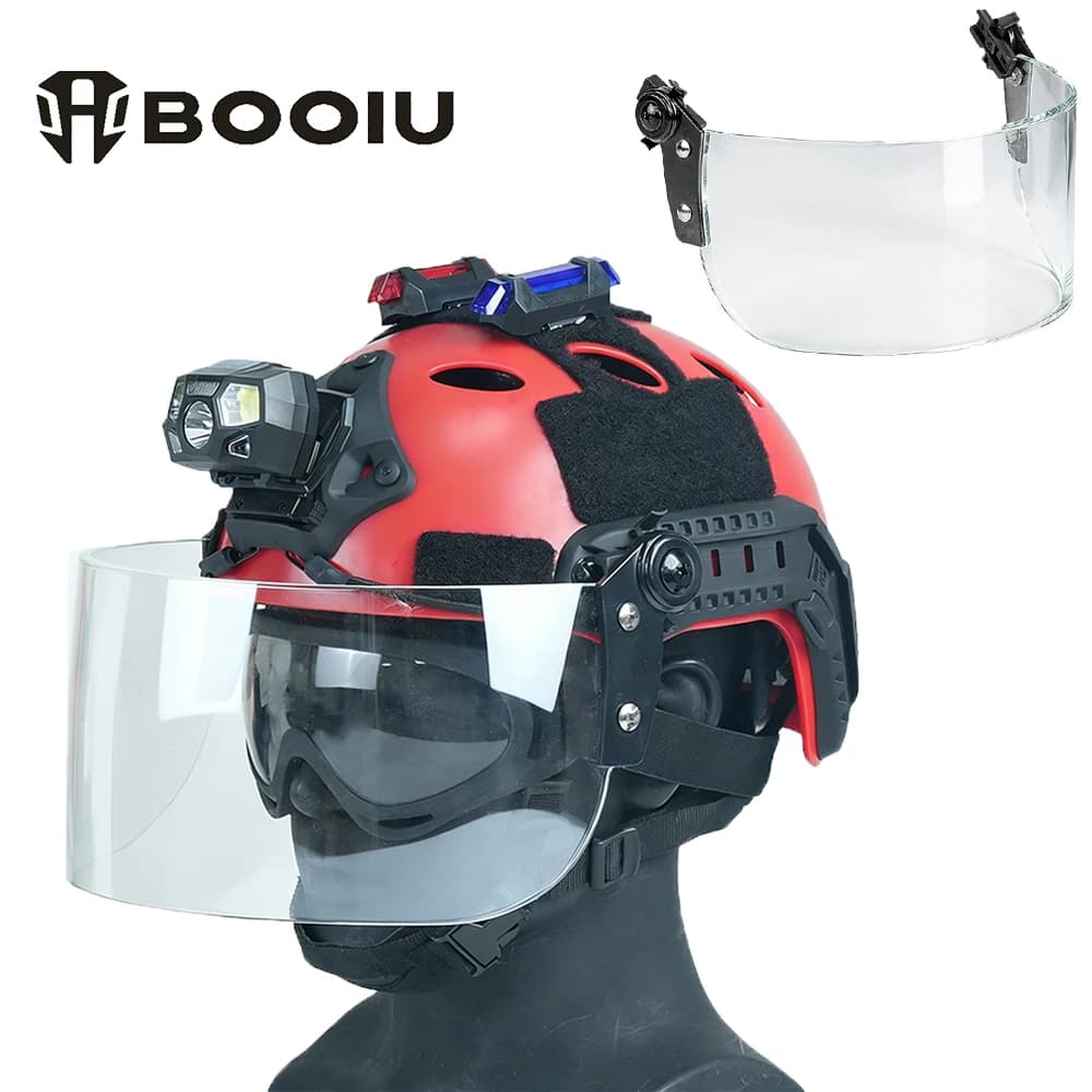 Maschera Protettiva per Casco BOOIU FAST, Attrezzatura Leggera di Alta Qualità, MICH2000 Anti-Riots, Maschera Tattica CS per Tiro e Attività all'Aperto