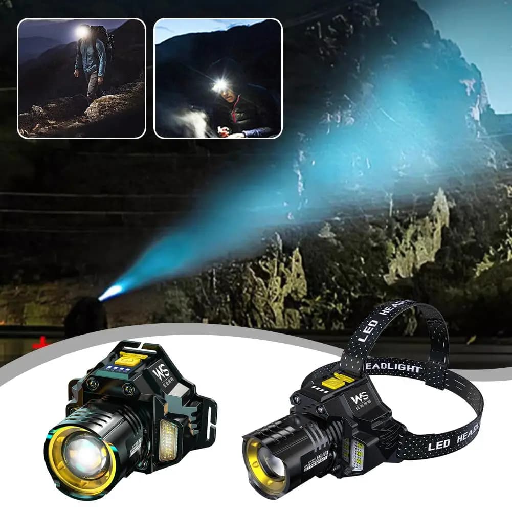 Powerful Rechargeable Front Fishing Torch LED Lamp Nitecore Camping Head Intelligent Light Mounted On Emergency Head