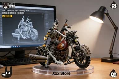 【Disponibile】JOYTOY Action Figure e motocicletta in scala 1/18 The Cult of San Reja Ailie Jack Harvey B19 Luyster C30 Modello originale del soldato