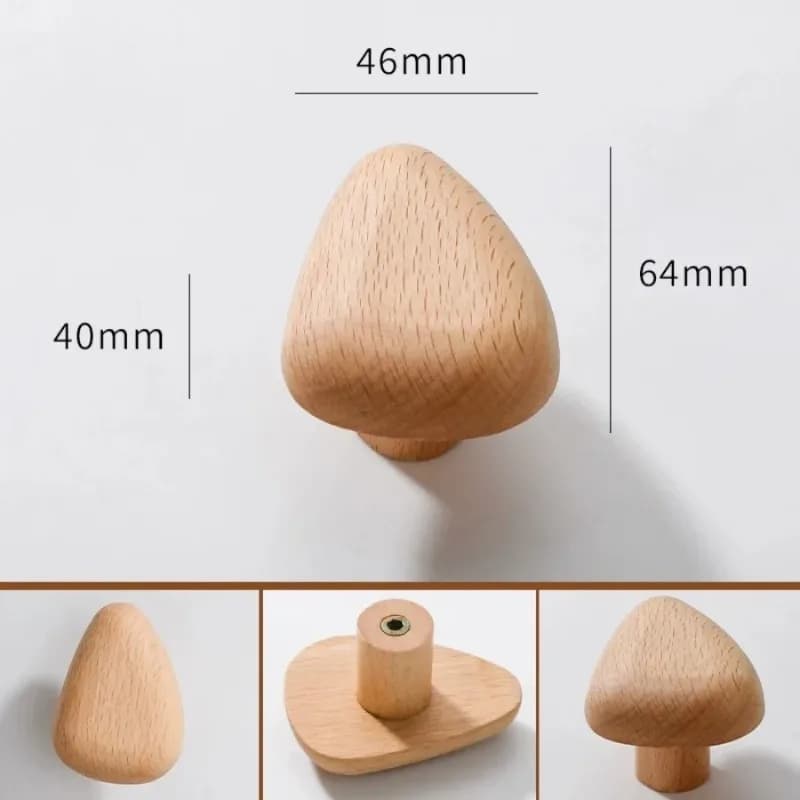 Wall hanger with pebble shape Keychain Hat Scarf Bag Natural wood clothes hanger Decorative bathroom clothes