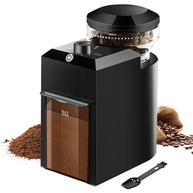 220V Electric Coffee Bean Grinder with 28 Precise Grind Settings for Espresso, French Press, and Drip Coffee