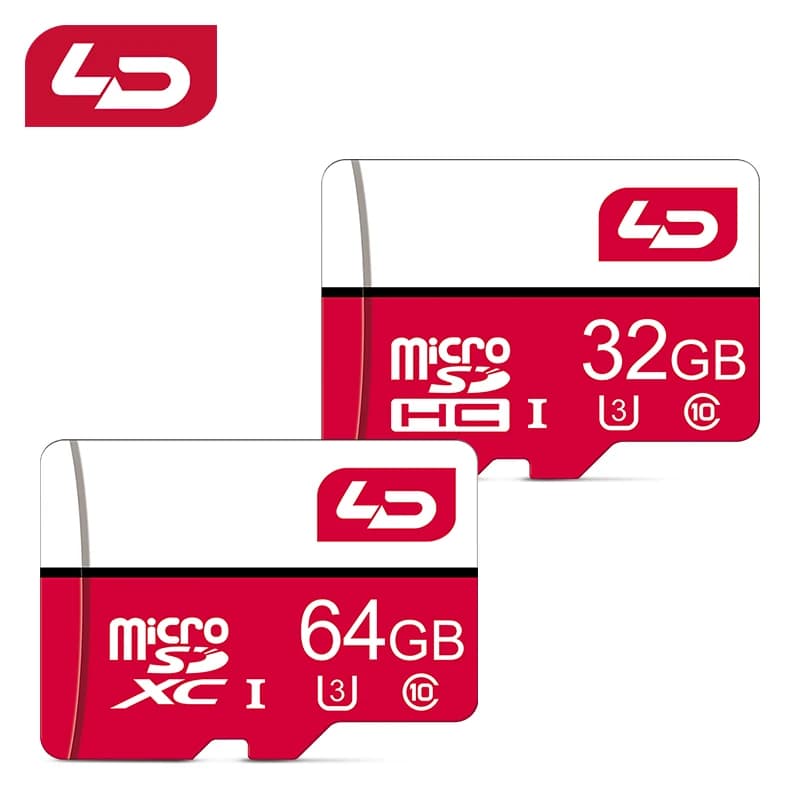 Scheda Micro TF SD LD da 32GB 64GB, Scheda Flash SD/TF U3, Scheda di Memoria da 32GB 64GB miniSD per Telefono