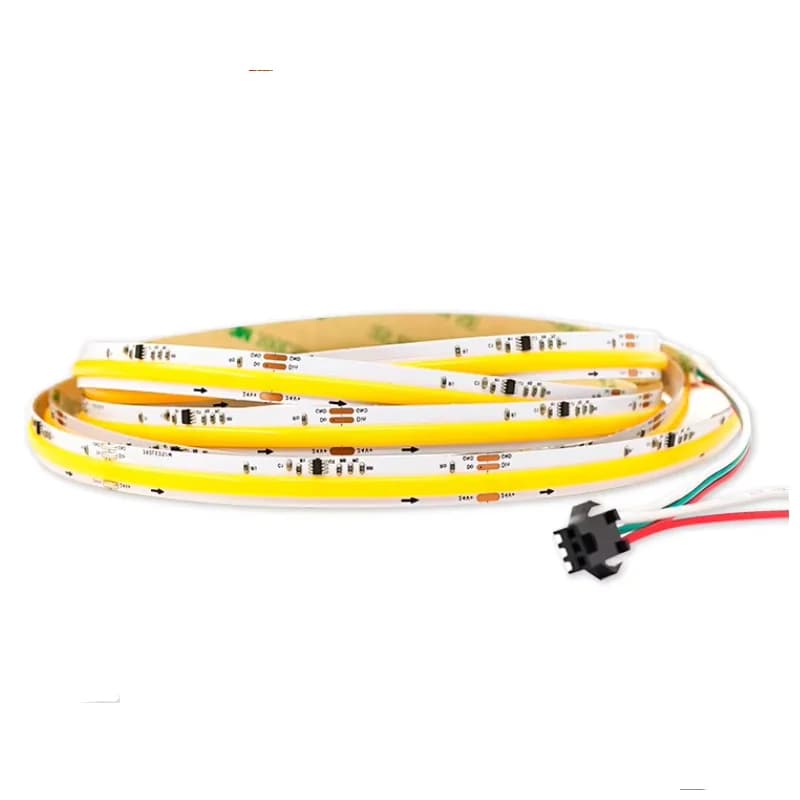Striscia flessibile LED CCT a doppio cambiamento di colore da 5 m Bianco caldo + Flusso bianco Acqua che corre Cavallo Meteora WS2811 Nastro COB lineare CCT DC24V