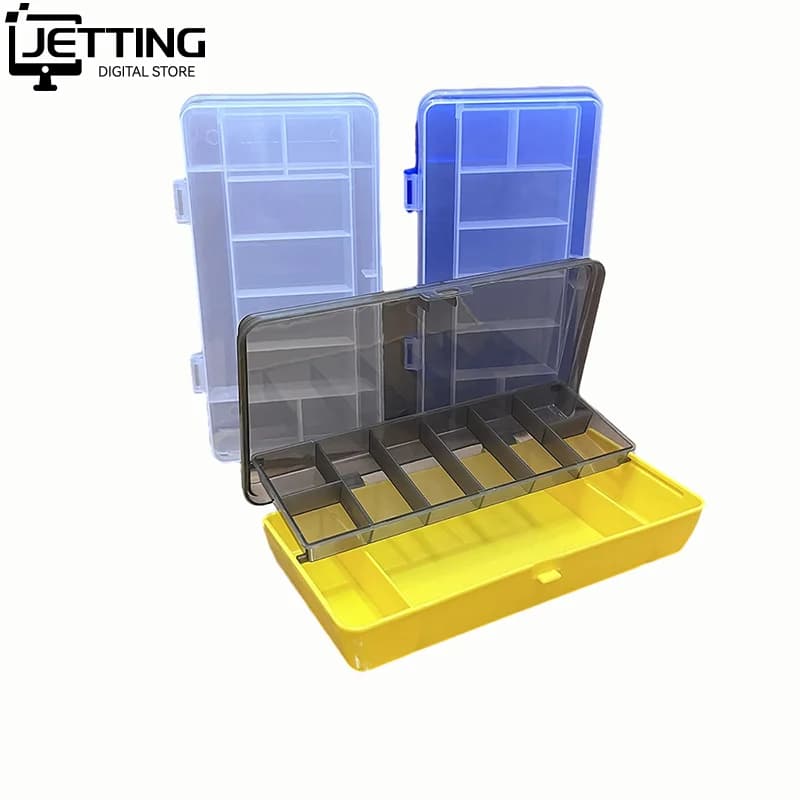 Portable fishing equipment box 11 compartments Two-storey case Carp fishing accessories Esca Hook Soft bait toolbox