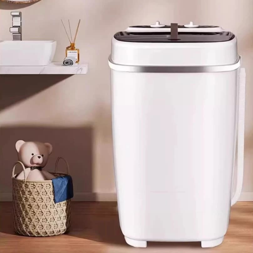 Mini Single Tub Washing Machine, Wash and Drain All-in-One, Semi-automatic Compact Laundry Washer for Home Dorm Baby Underwear