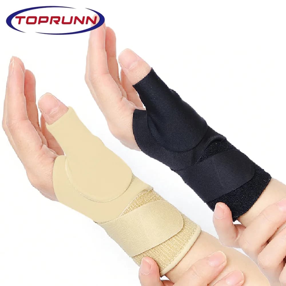 Supporto per Polso con Sostegno per il Pollice, Fascia Compressiva Regolabile per Sport, Lavoro, Digitazione, Sonno