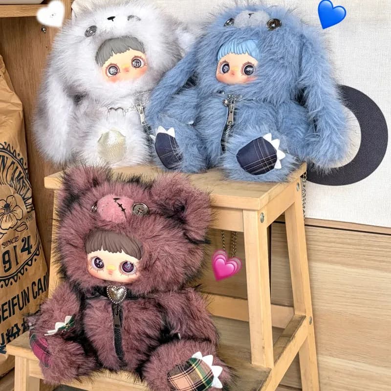 MayMei Rebel Doll Series Plush Doll Backpack Vinyl Face Cute Doll Room Decoration Companion Surprise Blind Box Birthday Gifts
