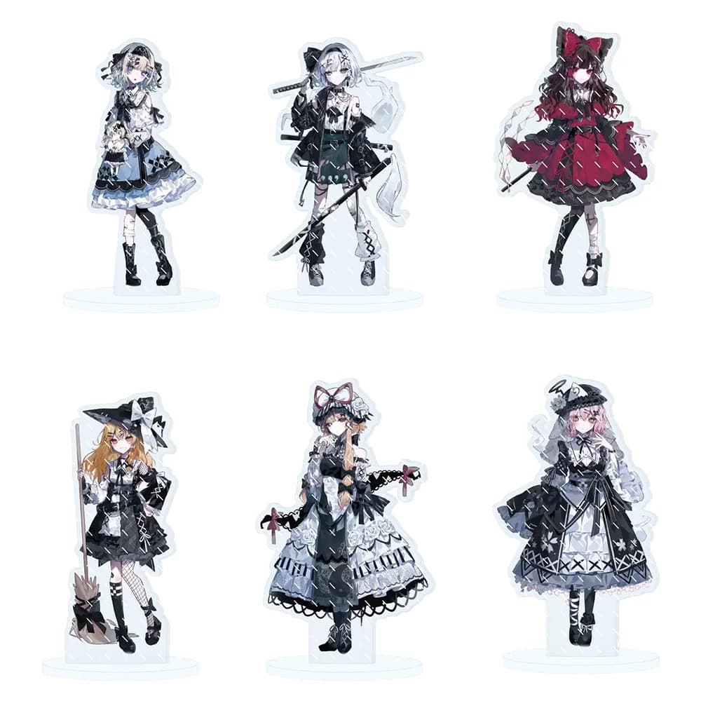Portachiavi in acrilico da 15 cm del gioco Touhou Project, con Kirisame Marisa e Hakurei Reimu, decorazioni da tavolo, accessori decorativi, regali.
