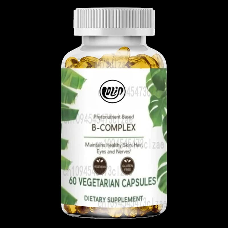 Vitamin B complex 60 capsules Supplement for energy metabolism Nervous function 100% natural vegetarian capsules.