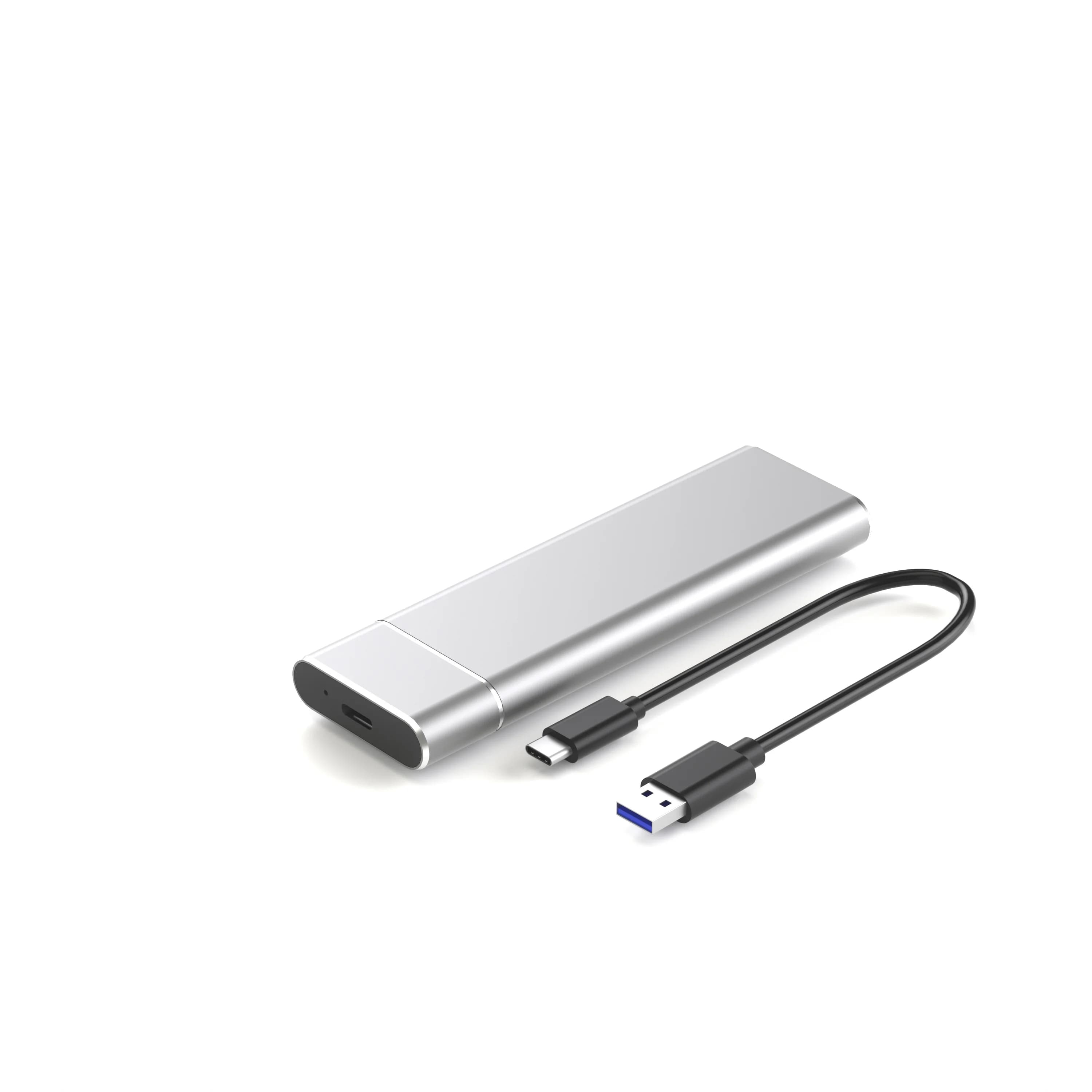 hit productTool Free Aluminum Alloy Silvery M.2 Solid State HDD Box NVME Protocol Mobile USB3.1 to Type c External