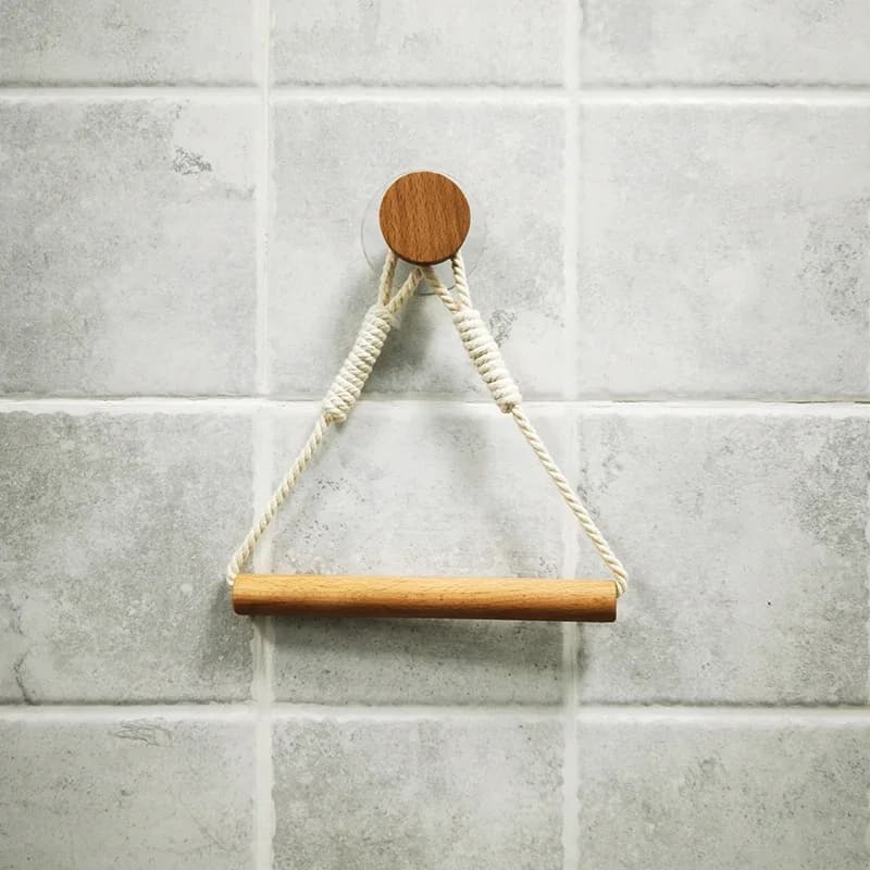 Boho Porta asciugamani di carta igienica da parete Supporto da parete Porta asciugamani Porta fazzoletti da bagno Dispenser di asciugamani Accessori da bagno