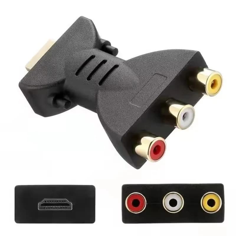 Adattatore convertitore composito Full HD 1080P da RCA AV a HDMI compatibile, cavo audio video HDMI2AV per TV BOX, DVD, proiettore, computer