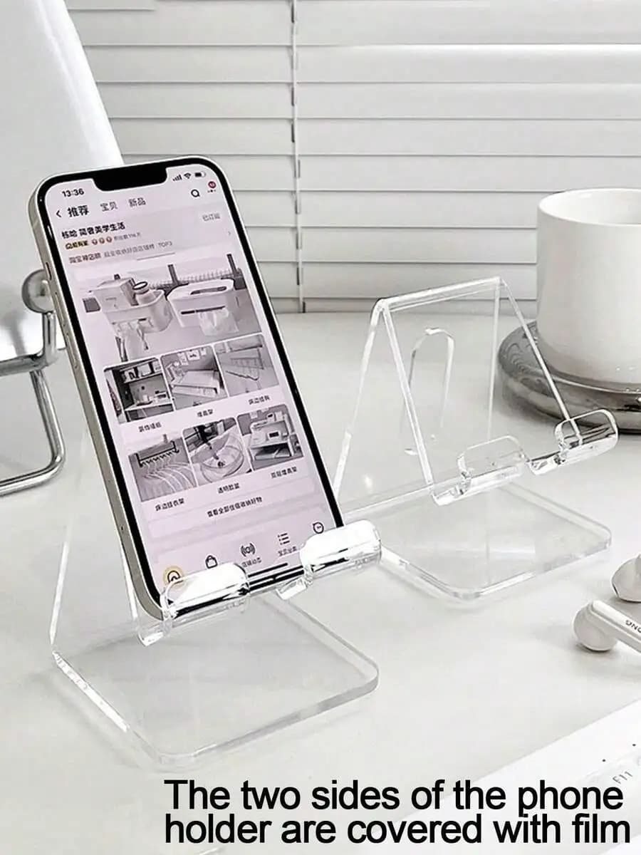 1pc Supporto per Tablet in Acrilico Trasparente, Regolabile, per Studenti, Compatibile con Apple, Stile Creativo e di Tendenza (Internet Celebrity)