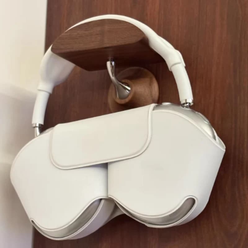 Supporto per Cuffie in Legno Massello Fatto a Mano, Porta Cuffie in Noce Personalizzato, Gancio Creativo per Airpods Max, Supporto Dedicato per Cuffie